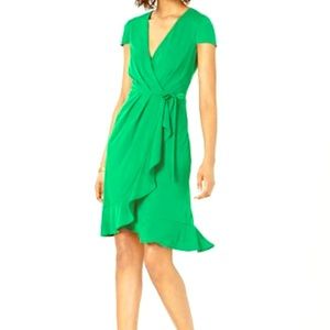 Faux-wrap dress